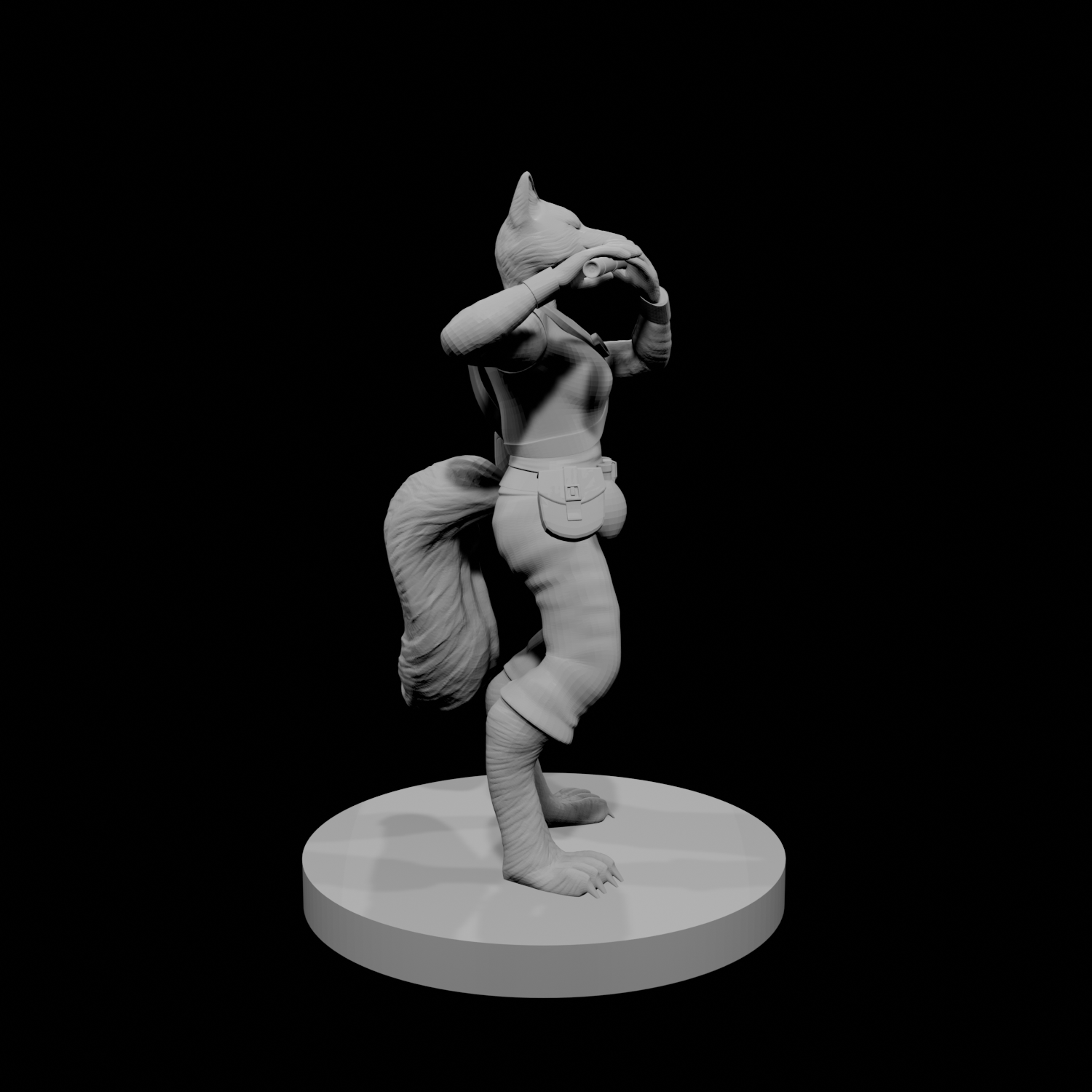 Kitsune Female Bard with Flute