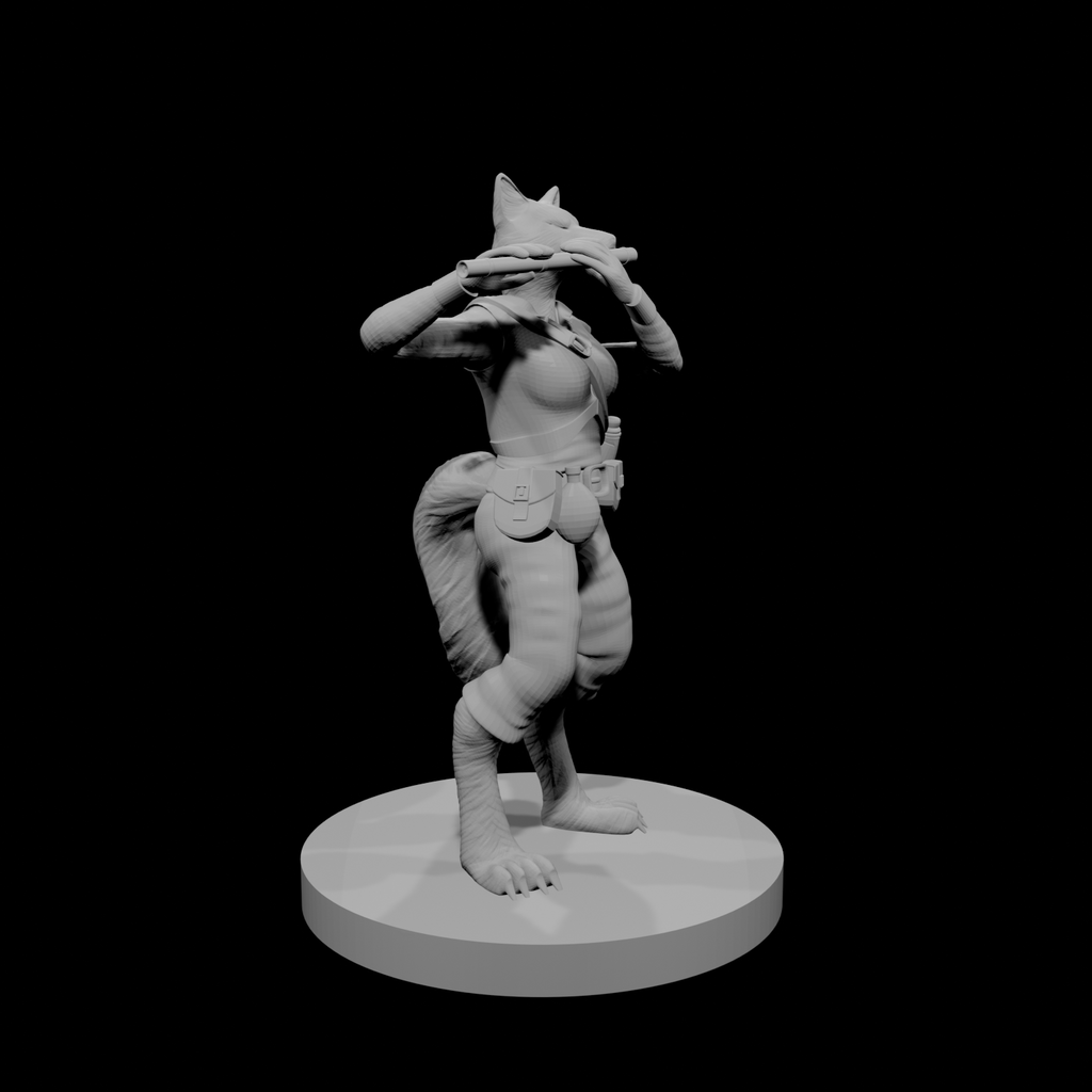 Kitsune Female Bard with Flute