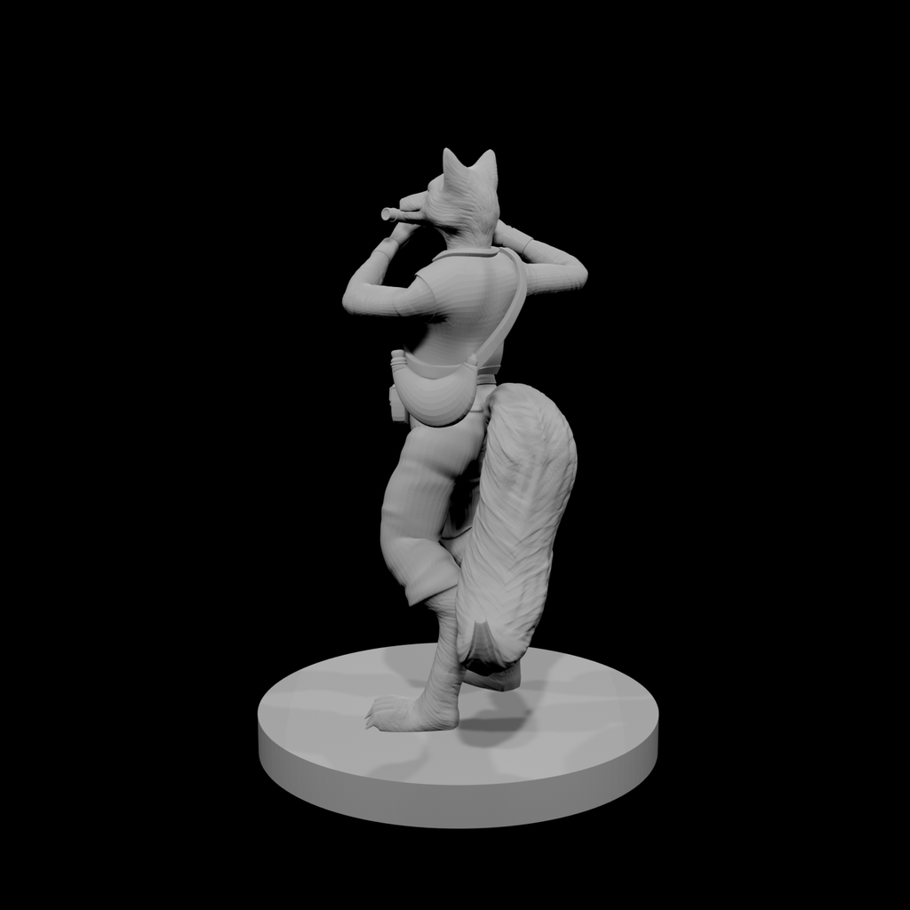 Kitsune Female Bard with Flute