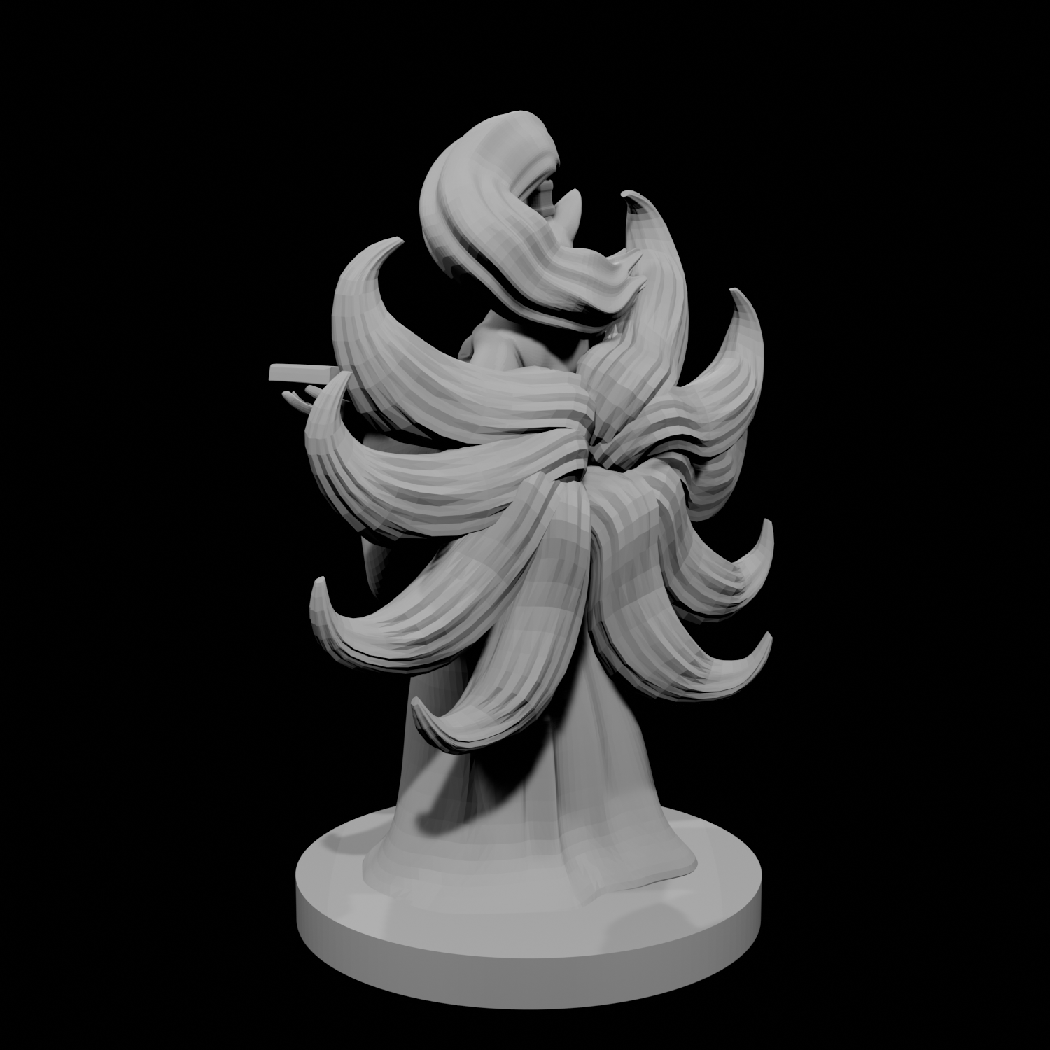 Kitsune magicienne femme à neuf queues