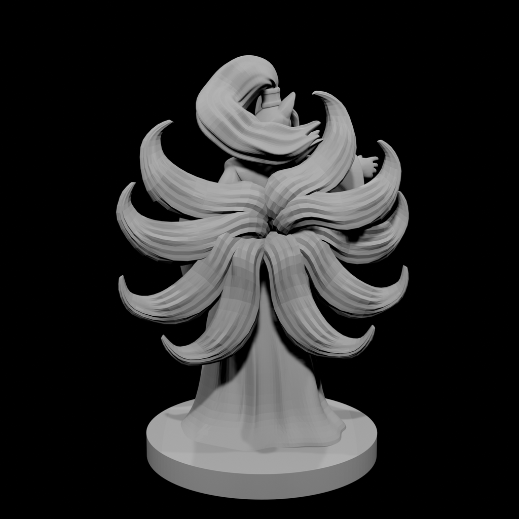 Kitsune Female Mage with Nine Tails
