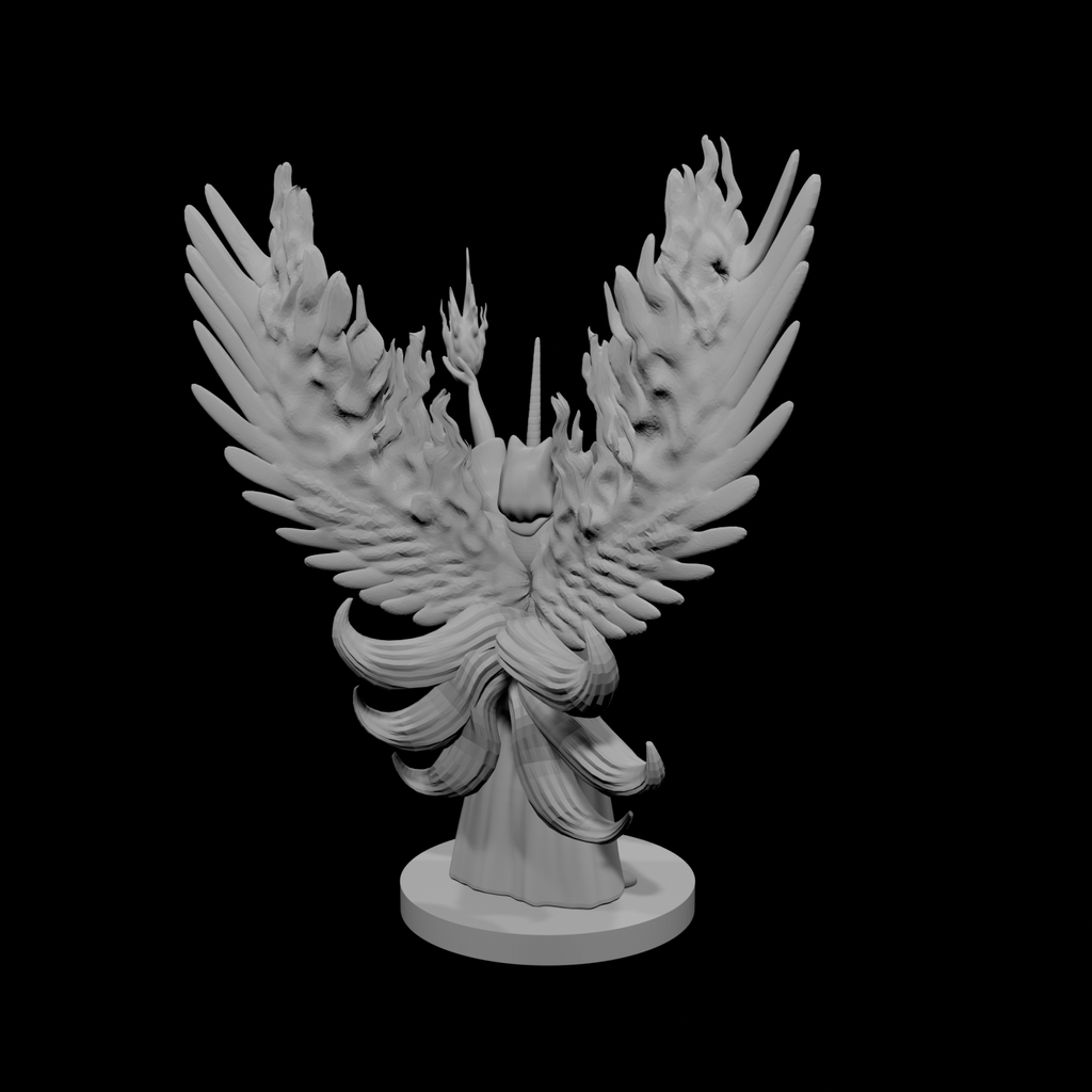Kitsune Phoenix Unicorn Six Tail Masked Fire Sorceress
