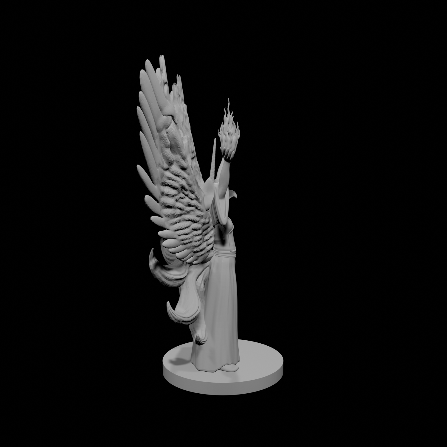 Kitsune Phoenix Unicorn Six Tail Masked Fire Sorceress