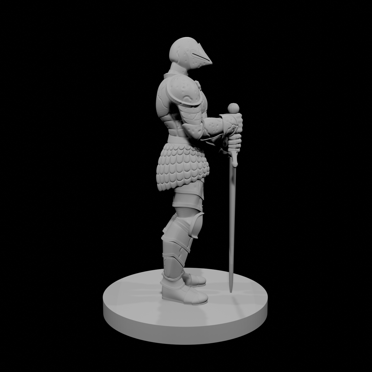 Knight Statue stone