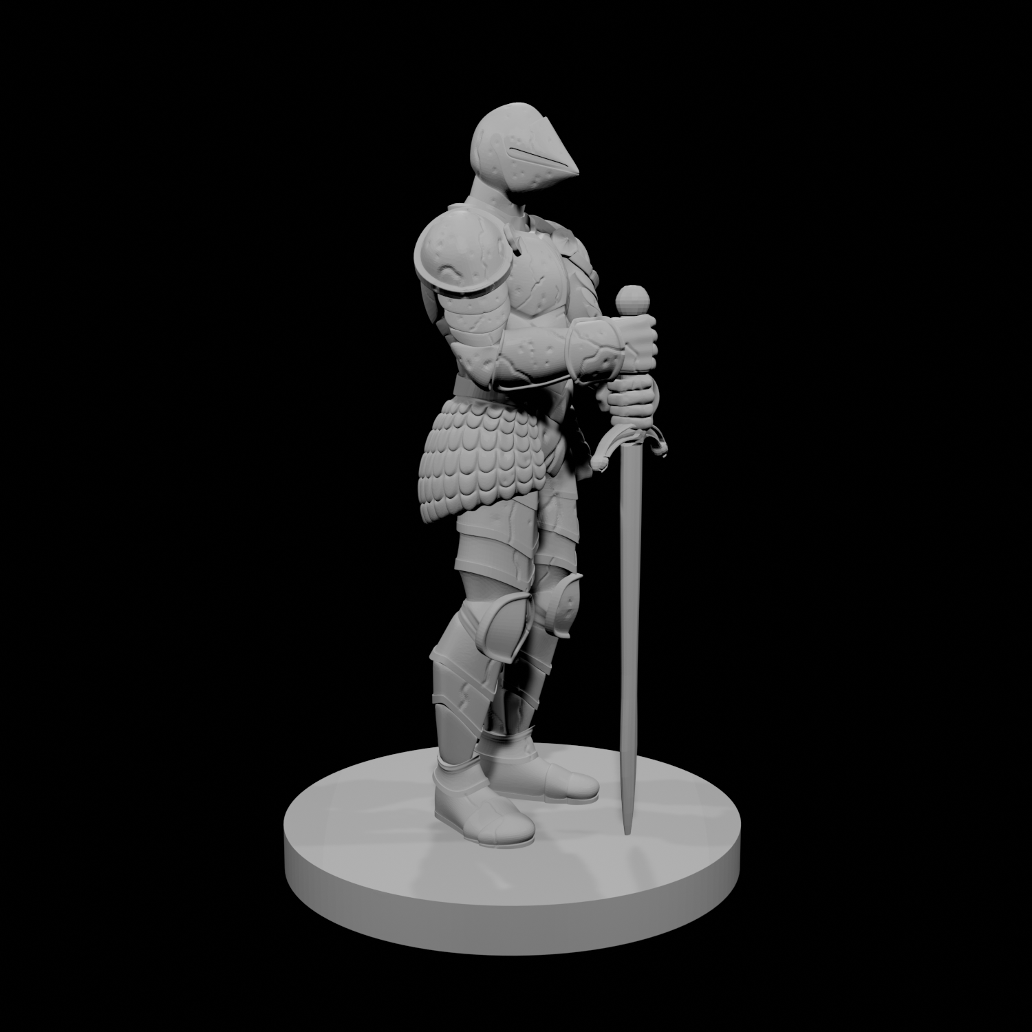 Knight Statue stone