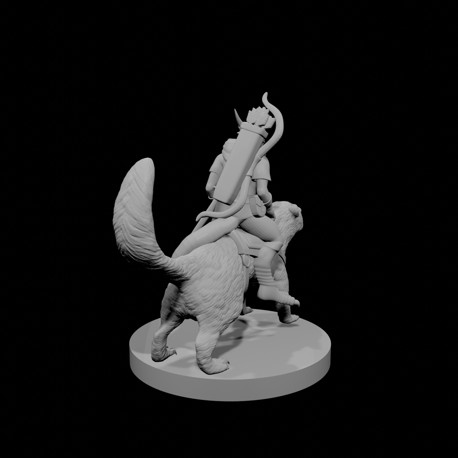Kobold Ranger on a Dire Weasel