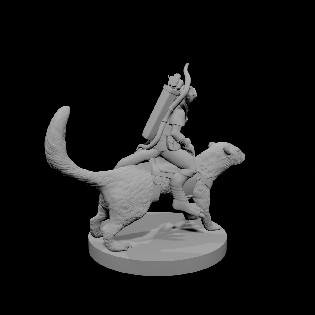 Kobold Ranger on a Dire Weasel