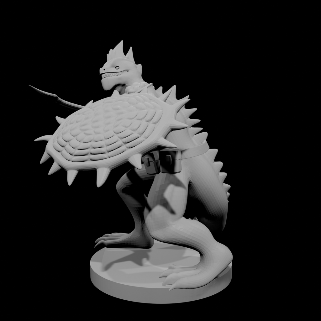Lizardfolk Fighter with Scimitar and Shield