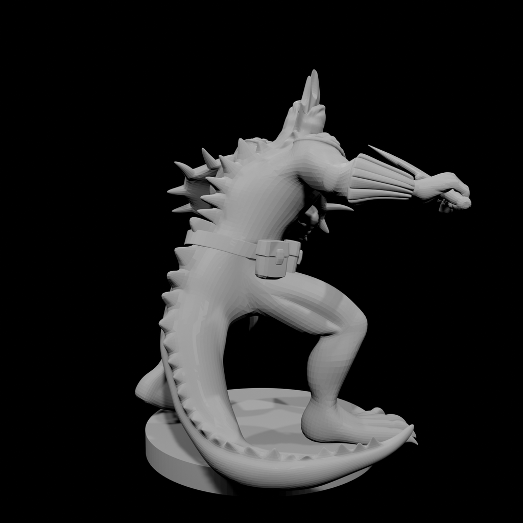 Lizardfolk Fighter with Scimitar and Shield