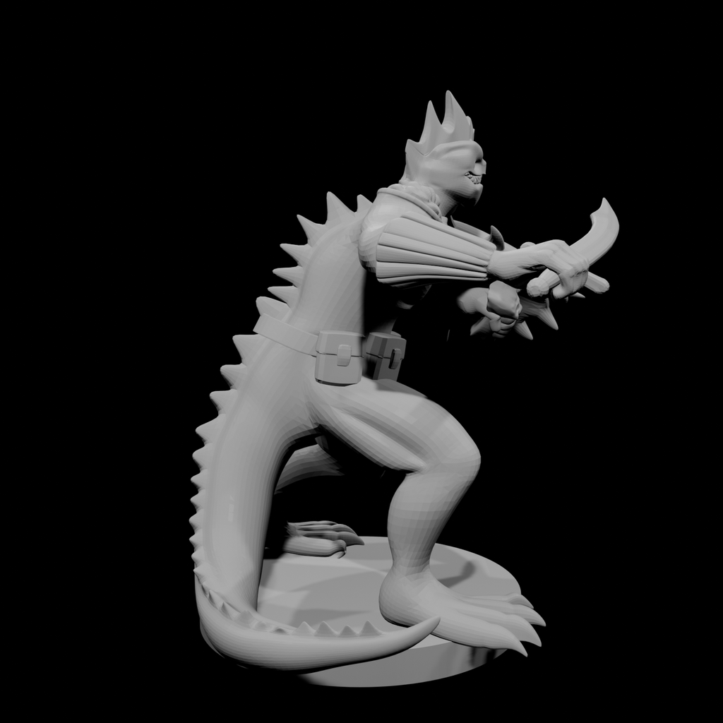 Lizardfolk Fighter with Scimitar and Shield