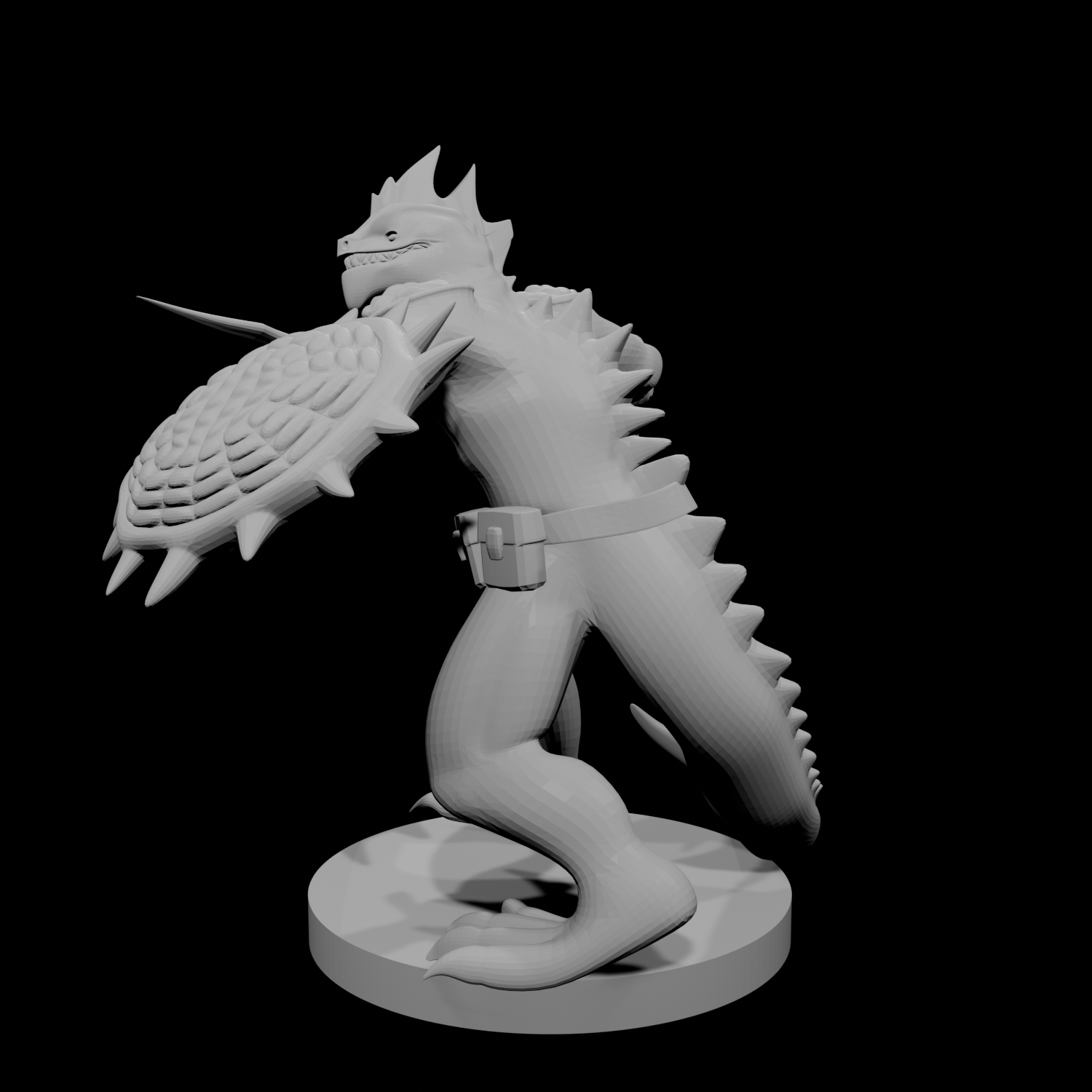 Lizardfolk Fighter with Scimitar and Shield