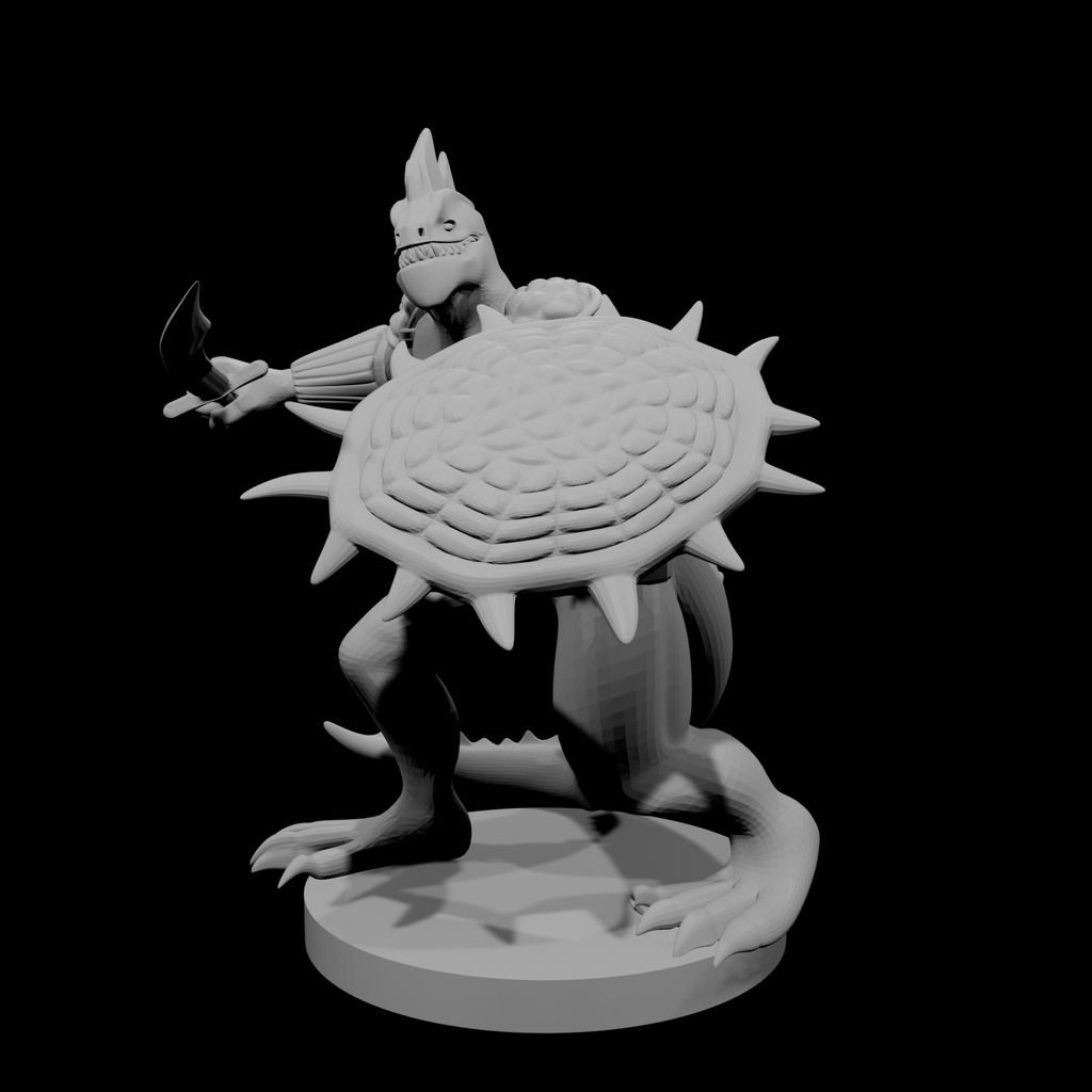 Lizardfolk Fighter with Scimitar and Shield
