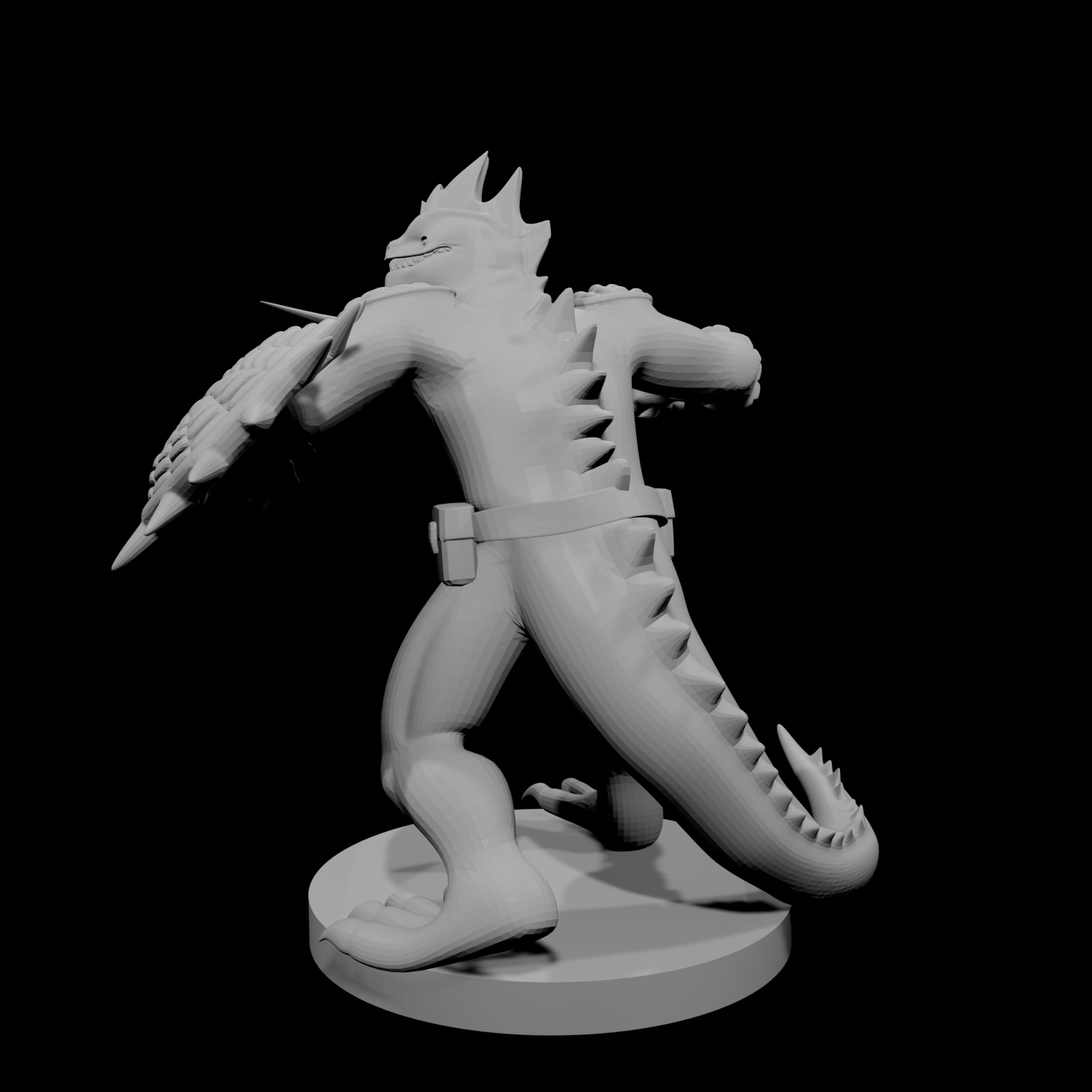 Lizardfolk Fighter with Scimitar and Shield
