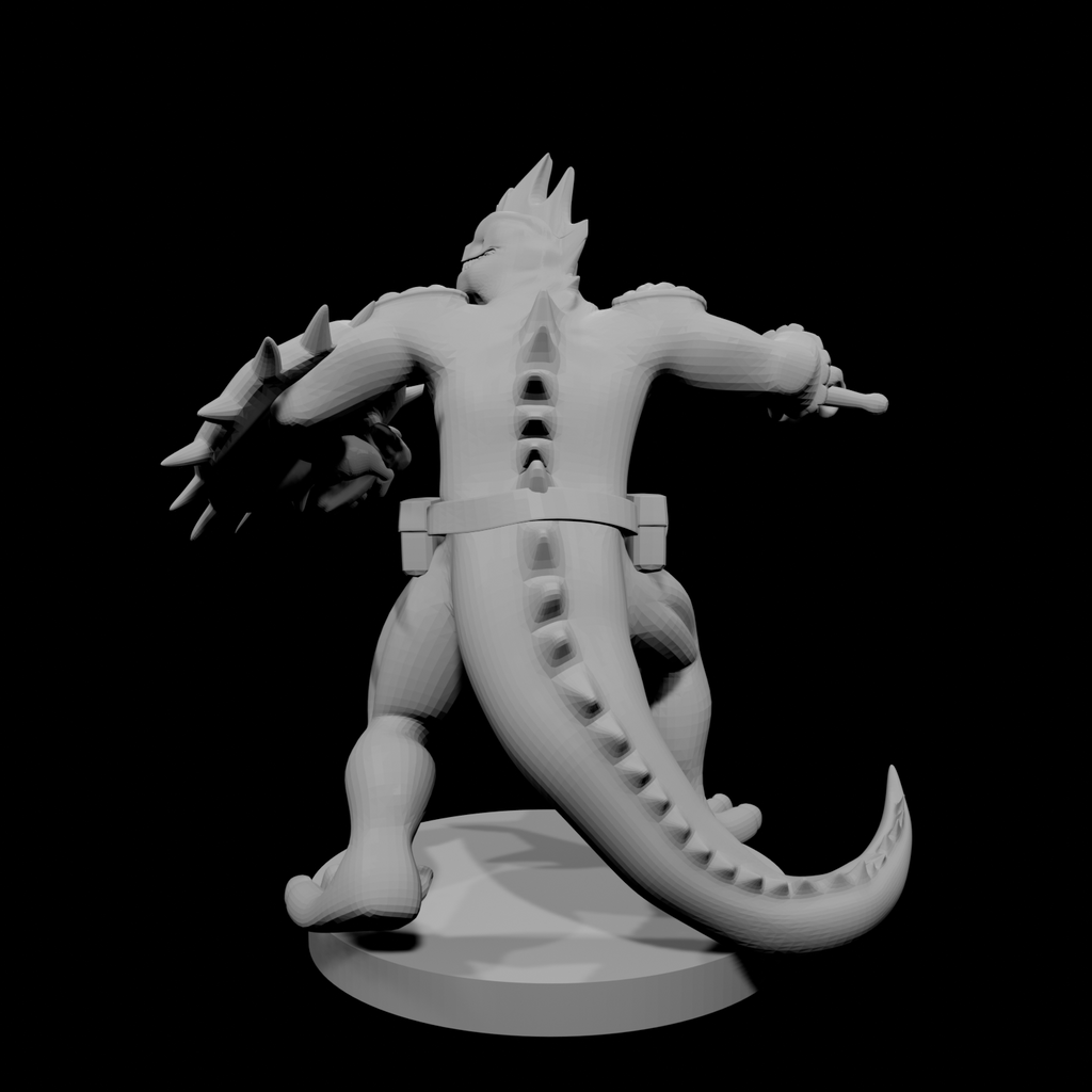 Lizardfolk Fighter with Scimitar and Shield