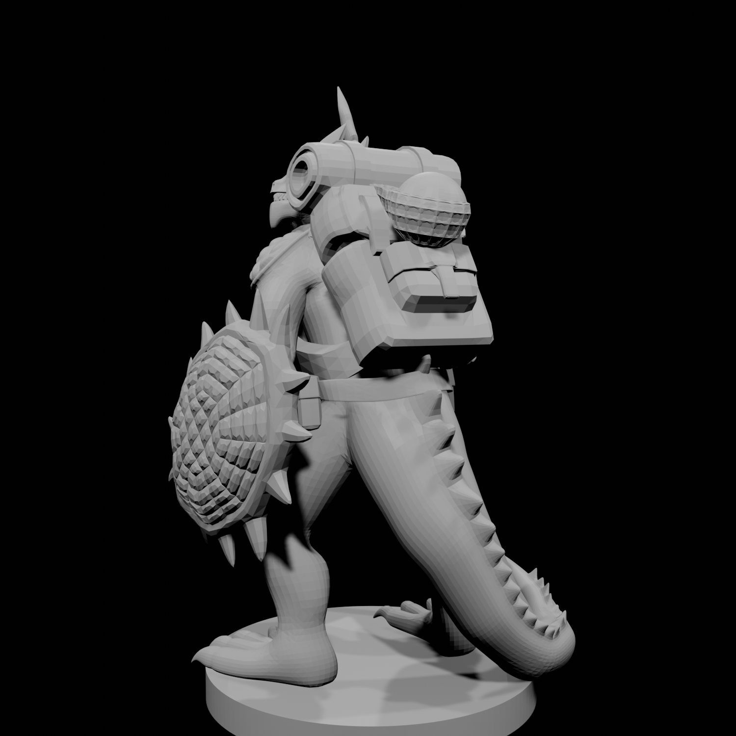 Lizardfolk Fighter with Shield and Spear