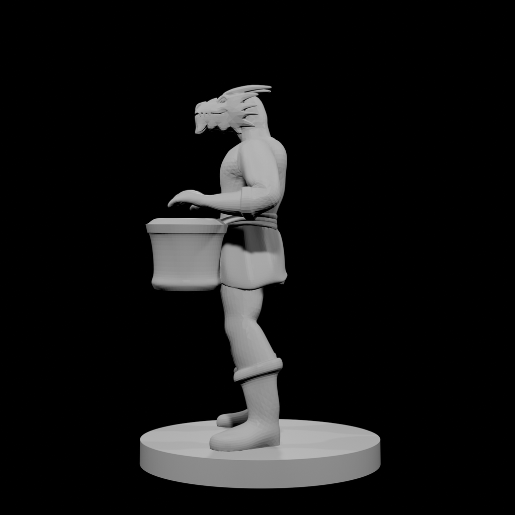 Male Dragonborn Baard with Bongos