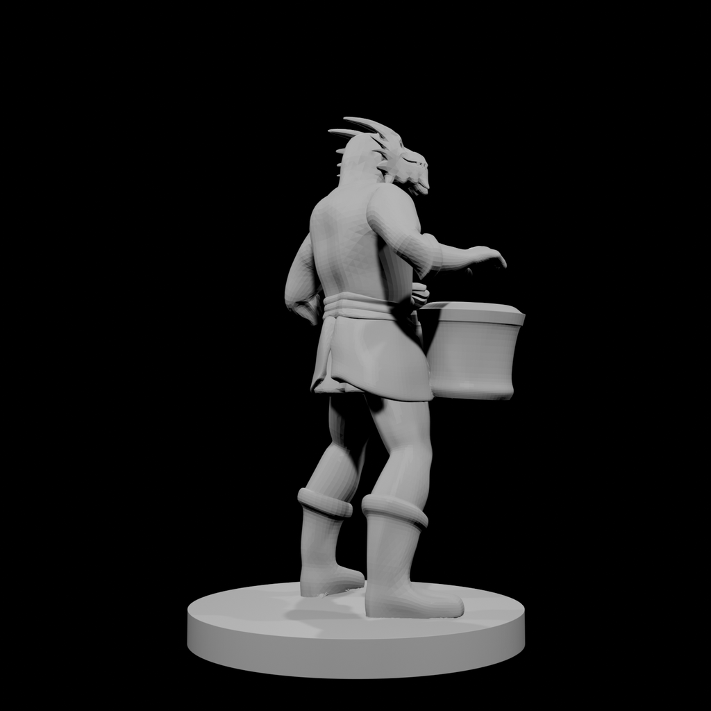 Male Dragonborn Baard with Bongos