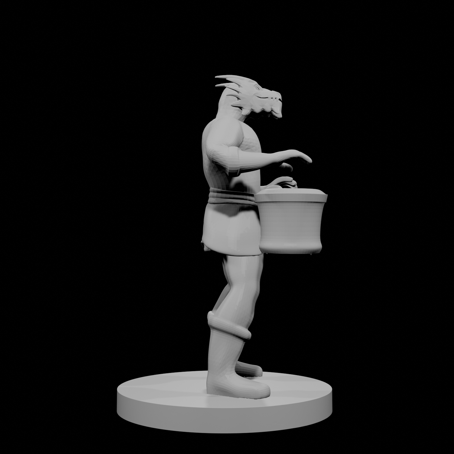 Male Dragonborn Baard with Bongos