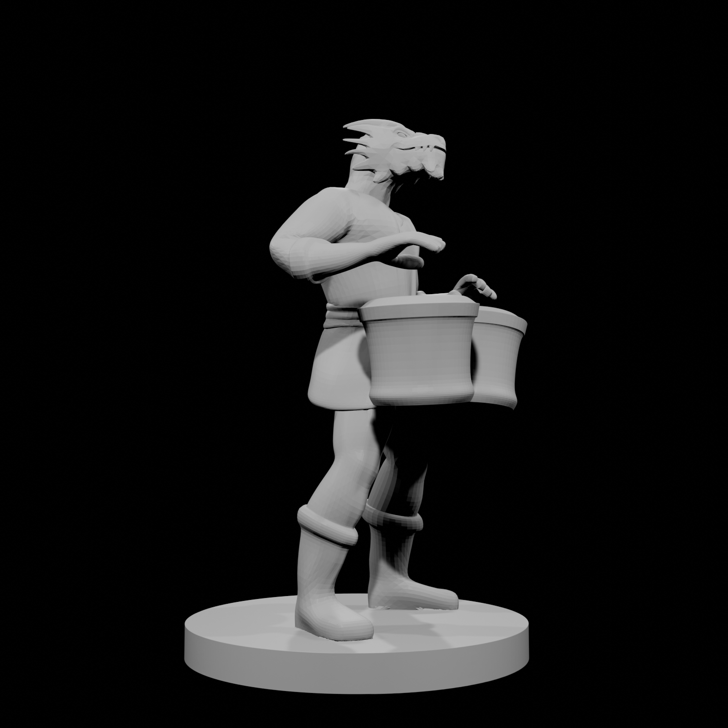 Male Dragonborn Baard with Bongos