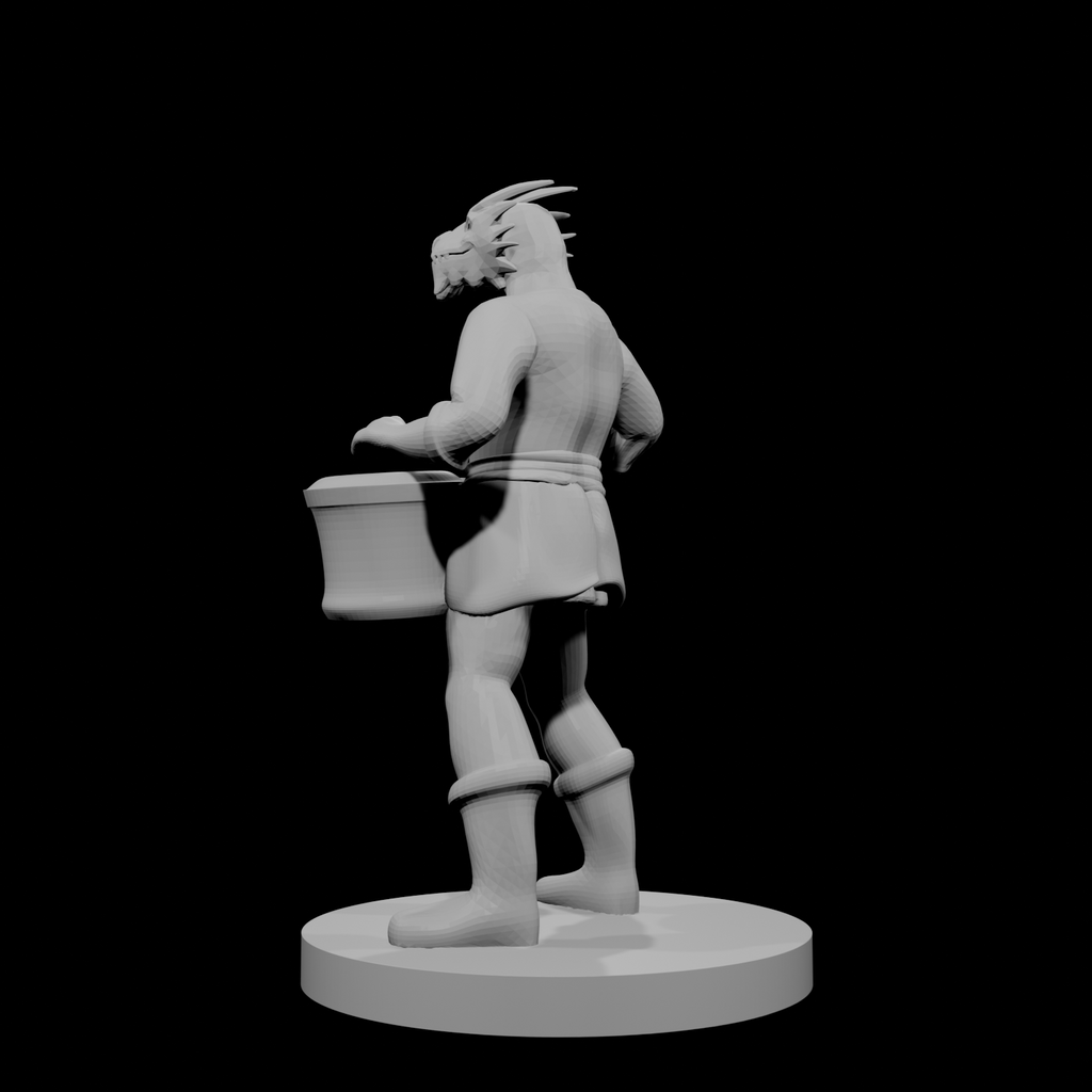 Male Dragonborn Baard with Bongos