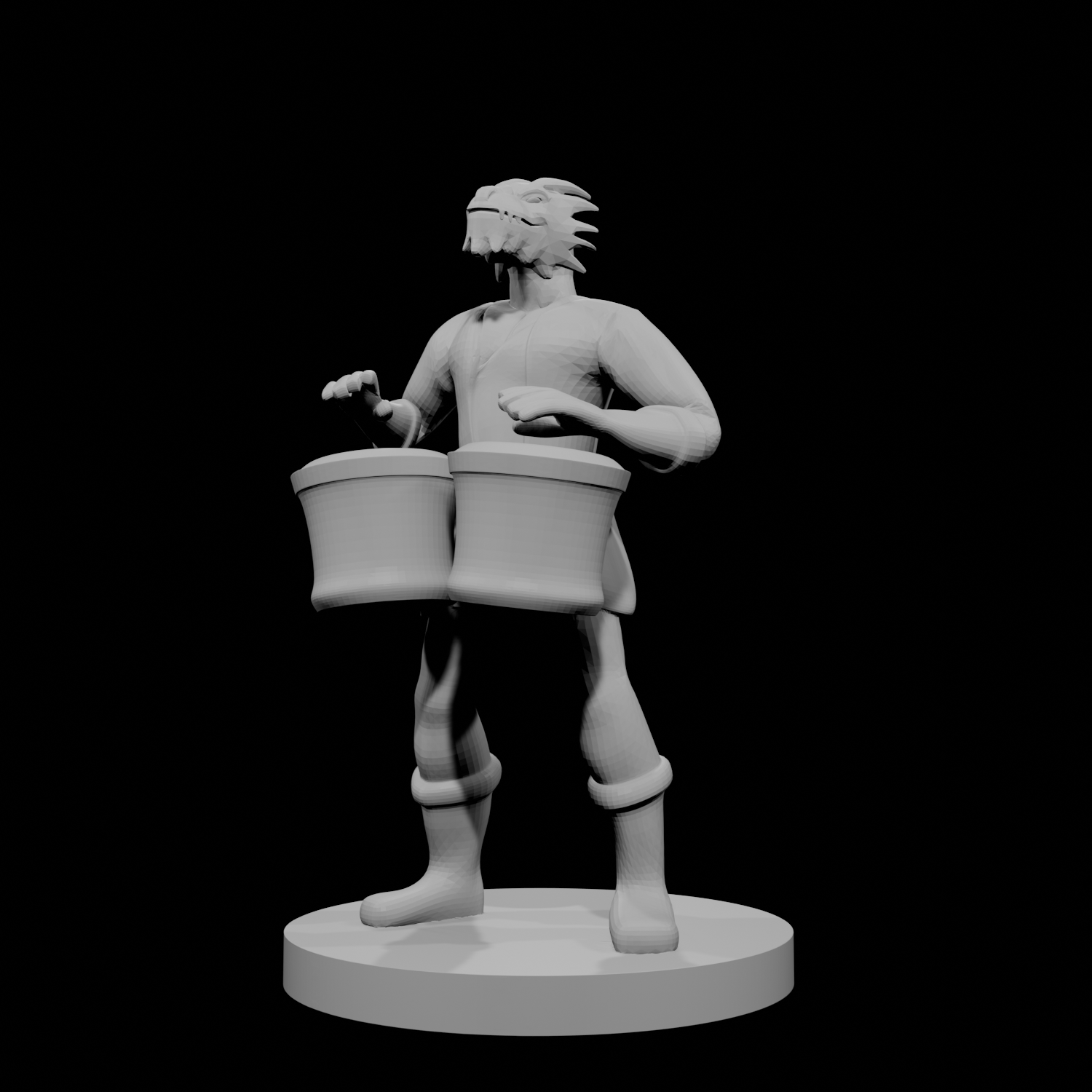 Male Dragonborn Baard with Bongos