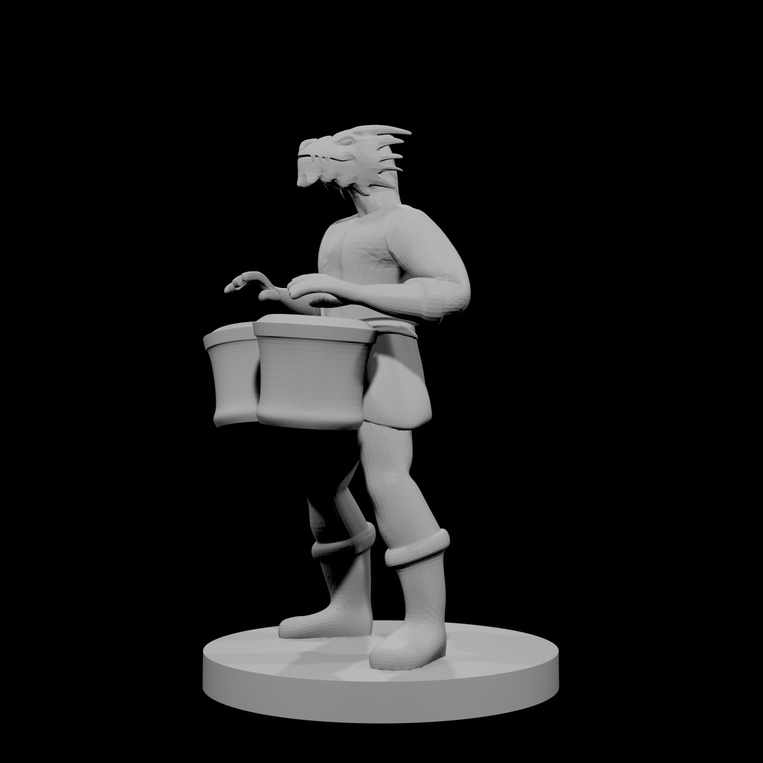 Male Dragonborn Baard with Bongos