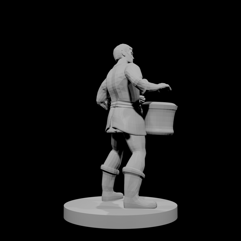 Male Human Bard with Bongos