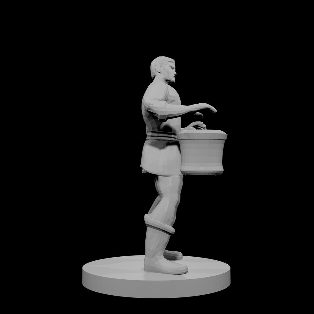 Male Human Bard with Bongos