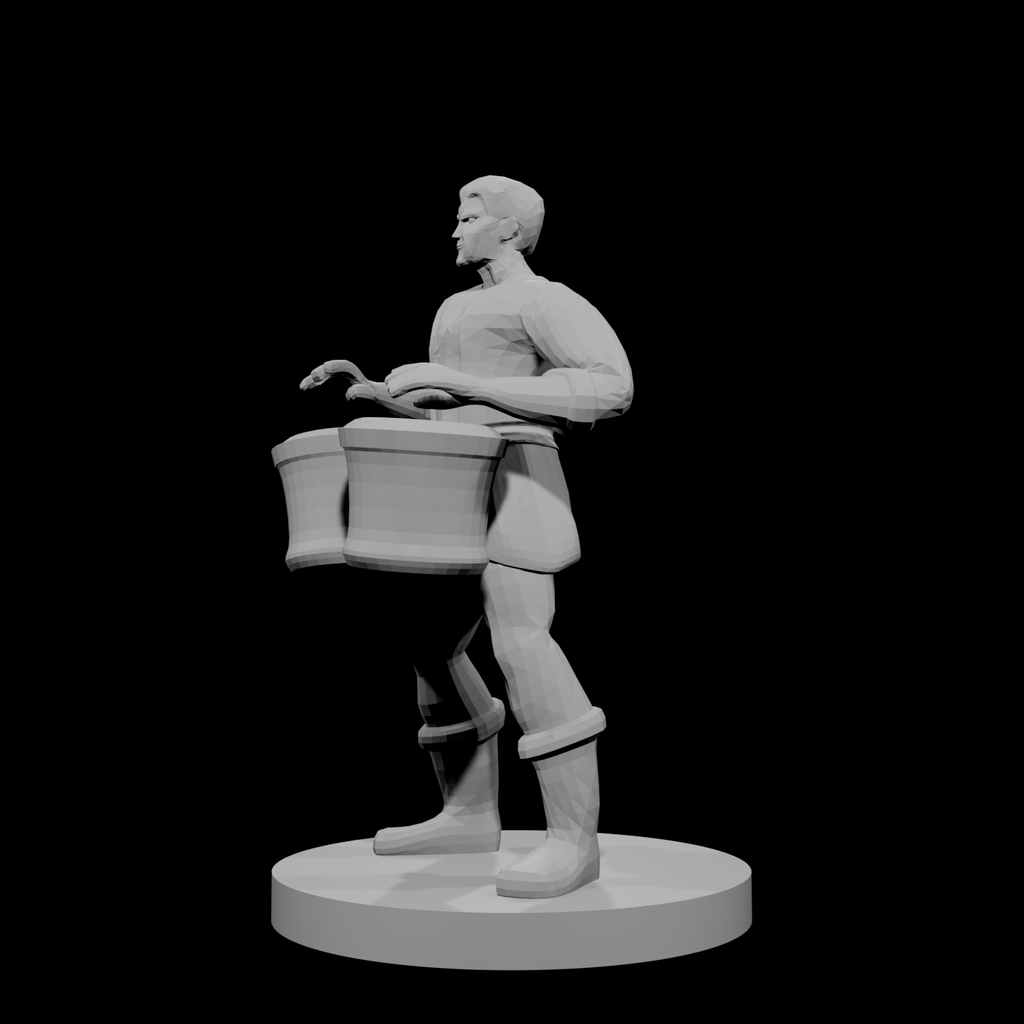 Male Human Bard with Bongos