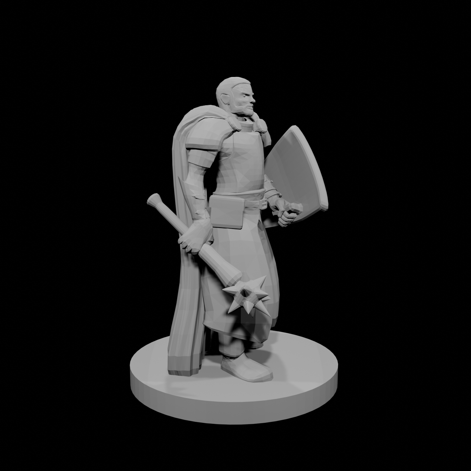 Noble Cleric Mace and Shield