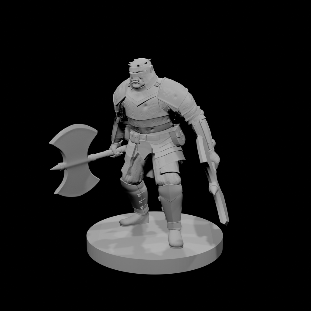 Orc Fighter 2 with  two greataxes