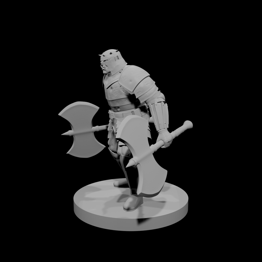 Orc Fighter 2 with  two greataxes