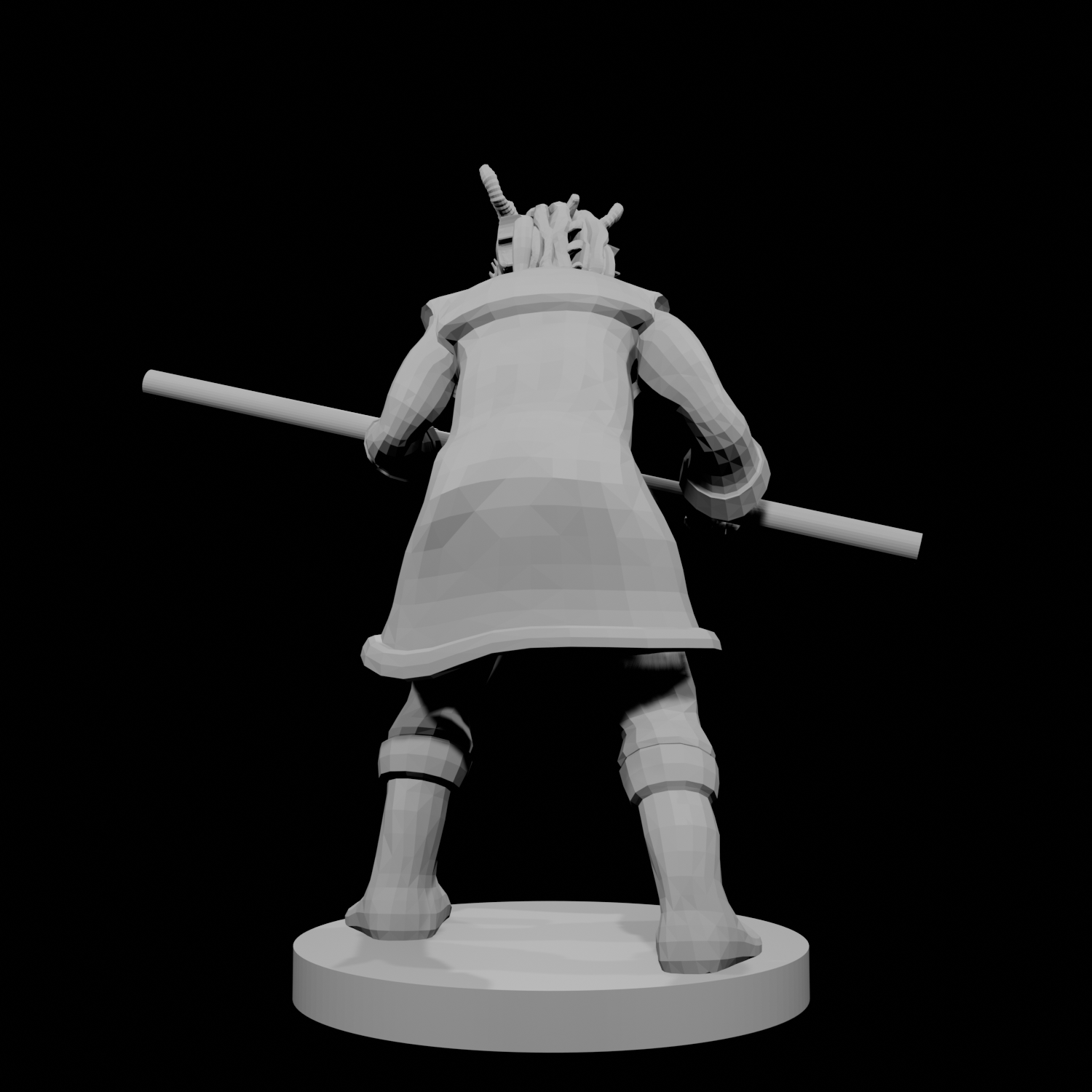 Red Dragonborn male Monk with Staff