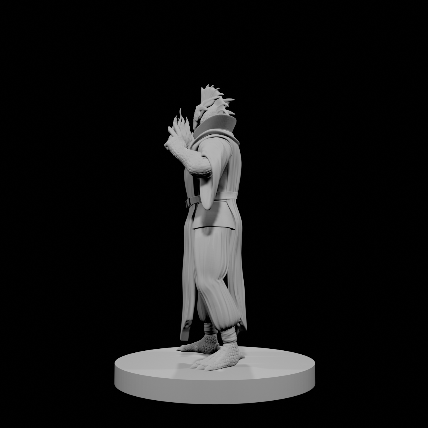 Silver Dragonborn Male Sorcerer