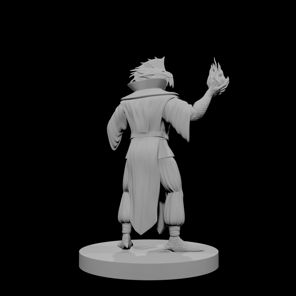 Silver Dragonborn Male Sorcerer