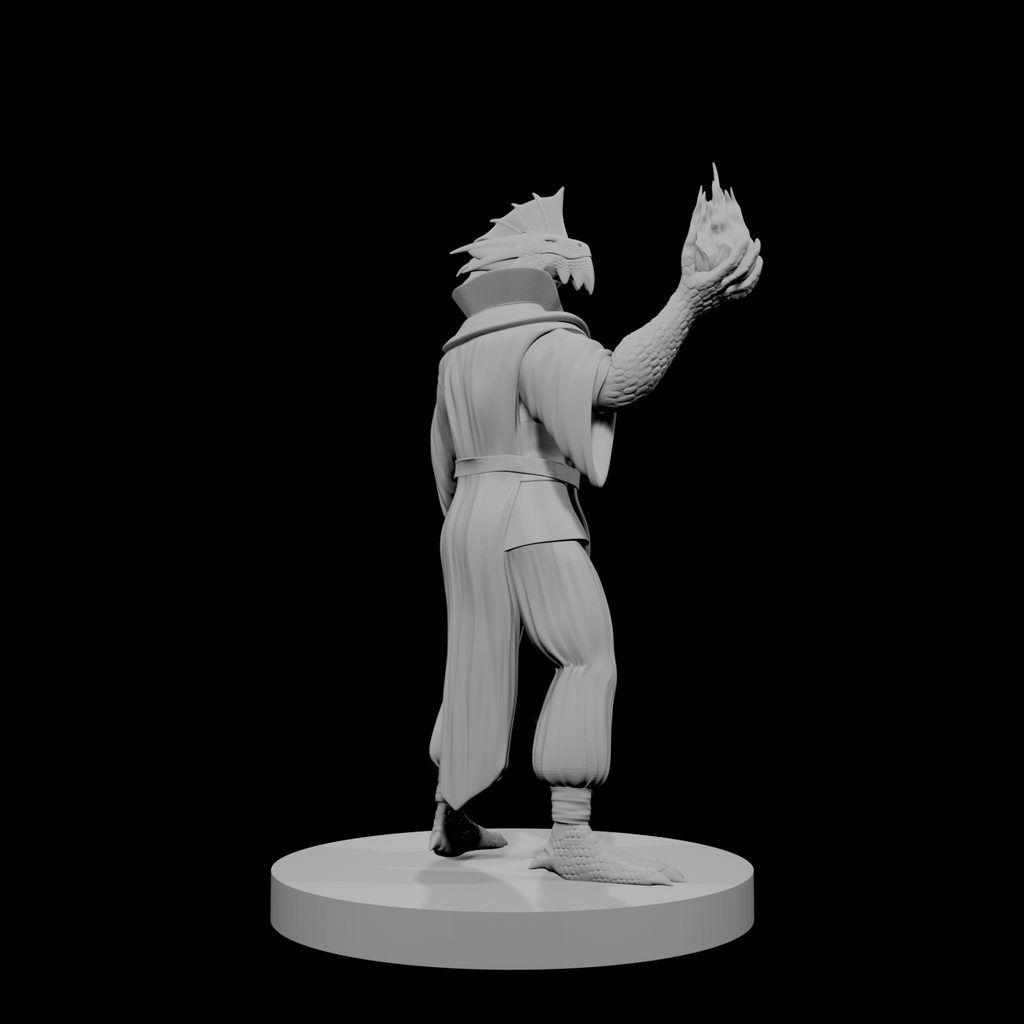 Silver Dragonborn Male Sorcerer