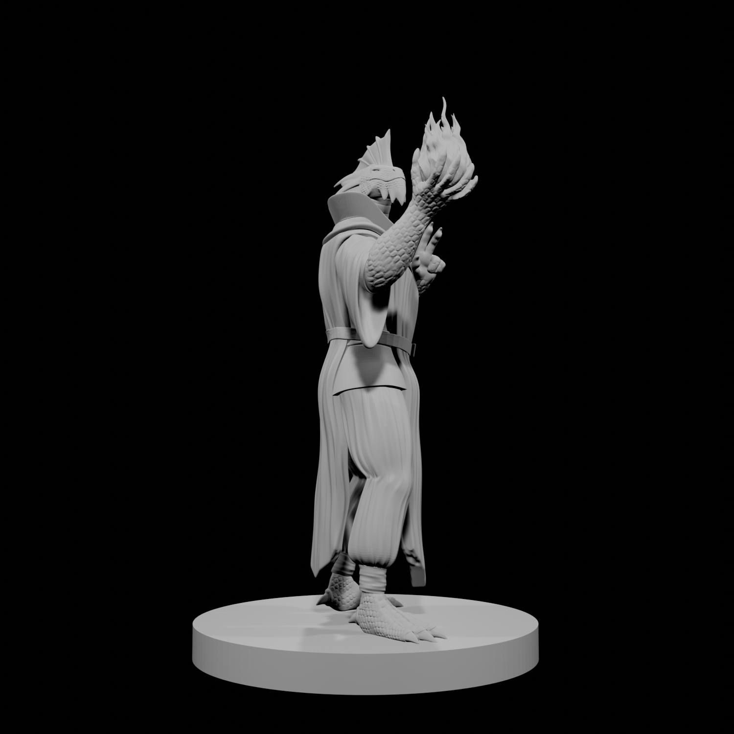 Silver Dragonborn Male Sorcerer