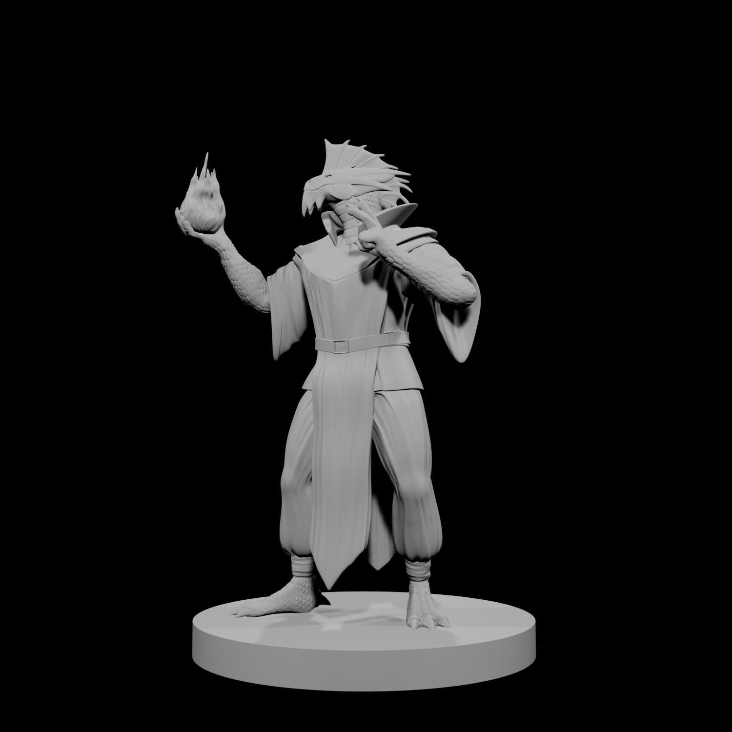 Silver Dragonborn Male Sorcerer