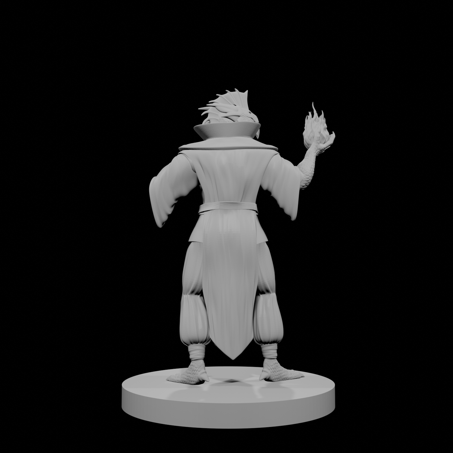 Silver Dragonborn Male Sorcerer