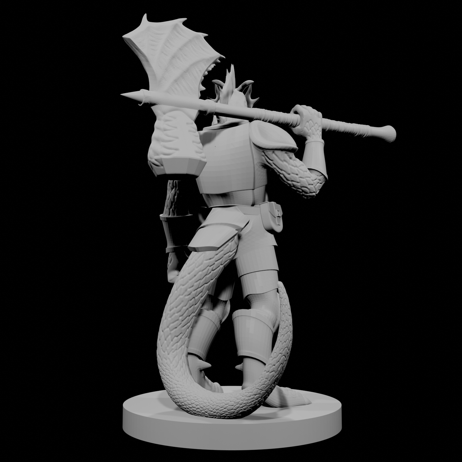 Silver Dragonborn War Cleric with Maul Axe Combo