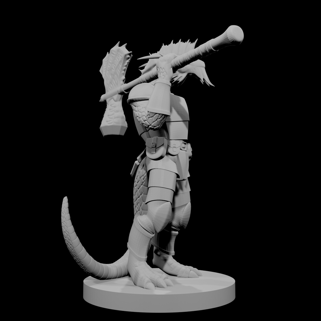 Silver Dragonborn War Cleric with Maul Axe Combo