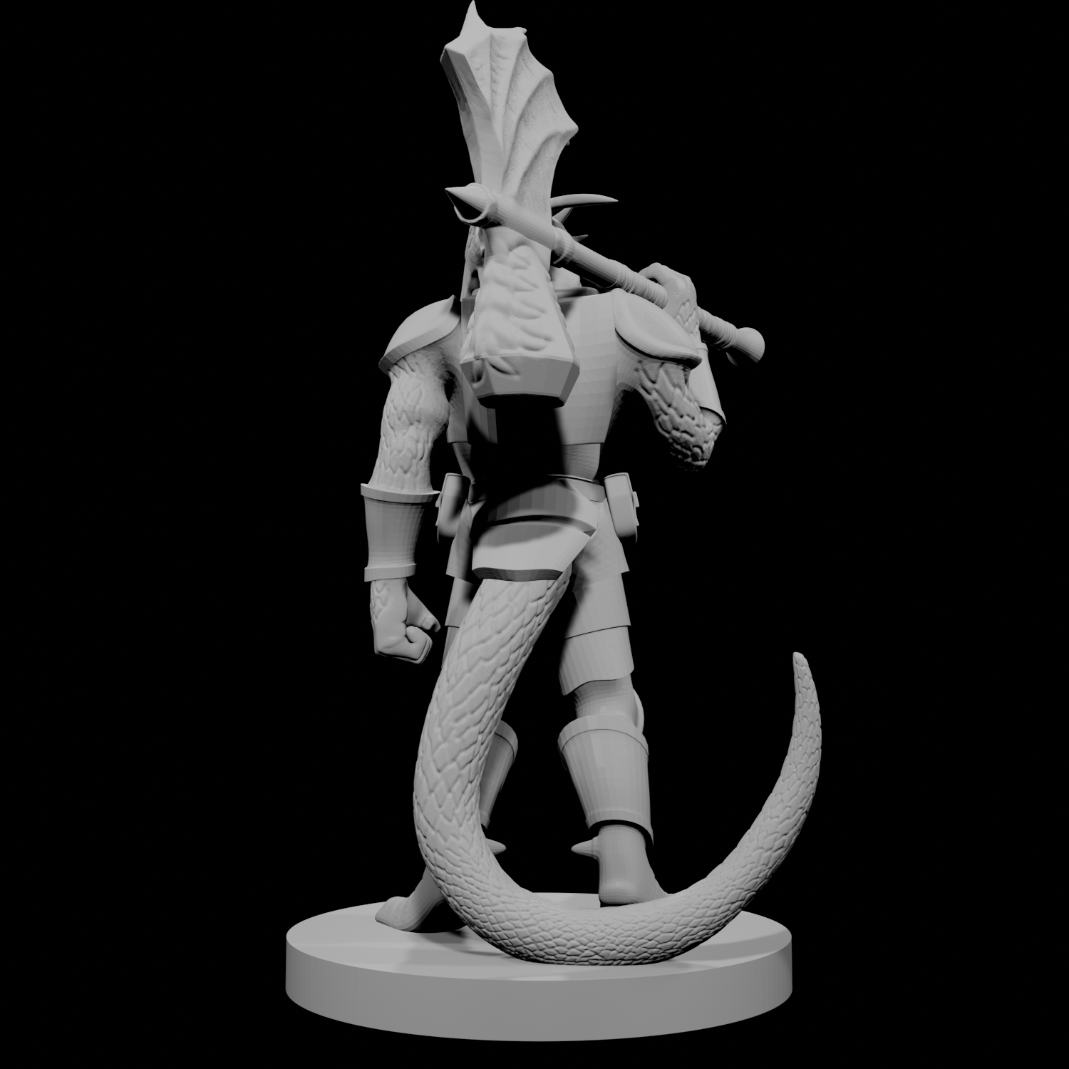 Silver Dragonborn War Cleric with Maul Axe Combo