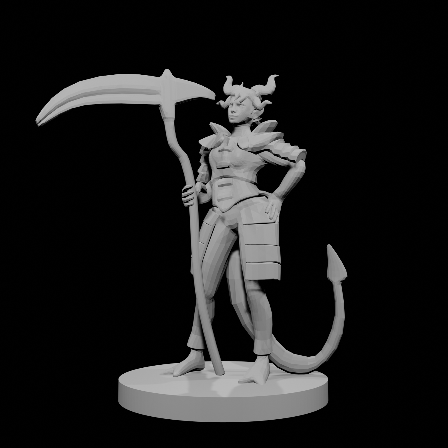 Tiefling Female Death Cleric