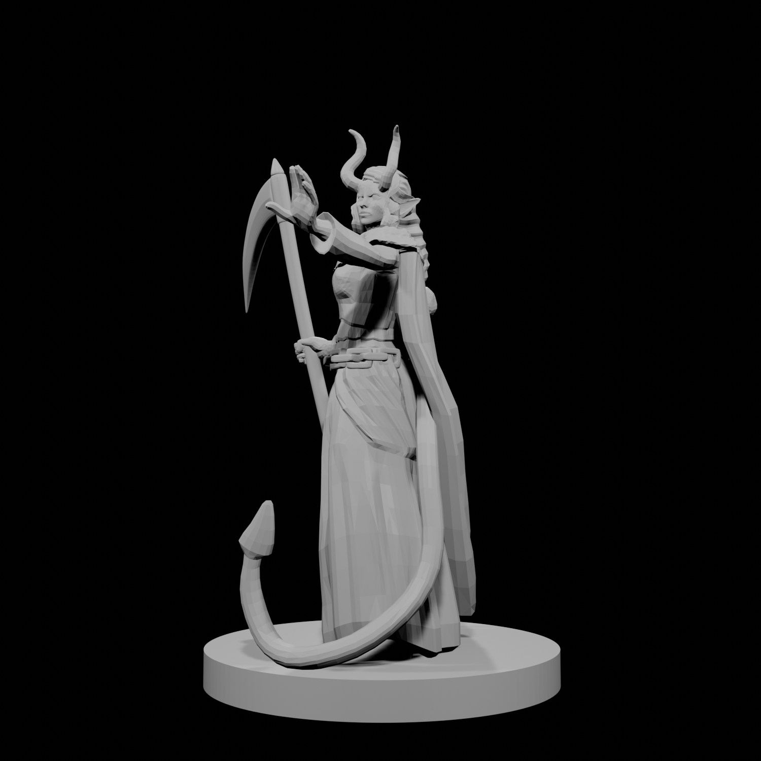 Tiefling Female Death Cleric 3