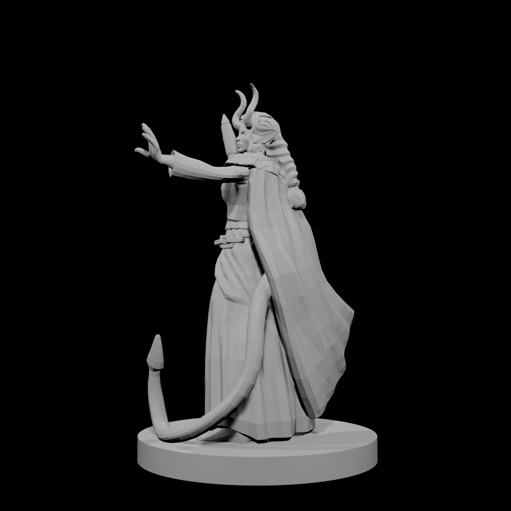 Tiefling Female Death Cleric 3