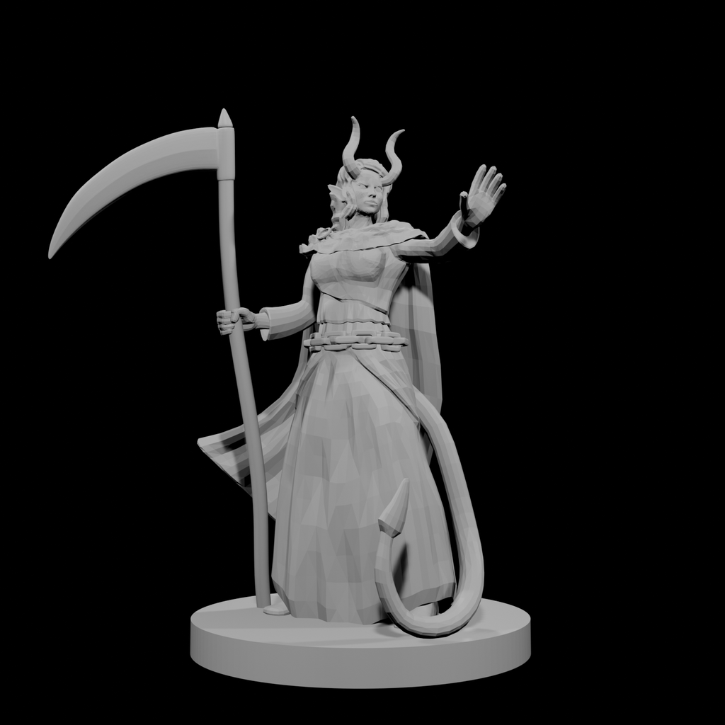 Tiefling Female Death Cleric 3