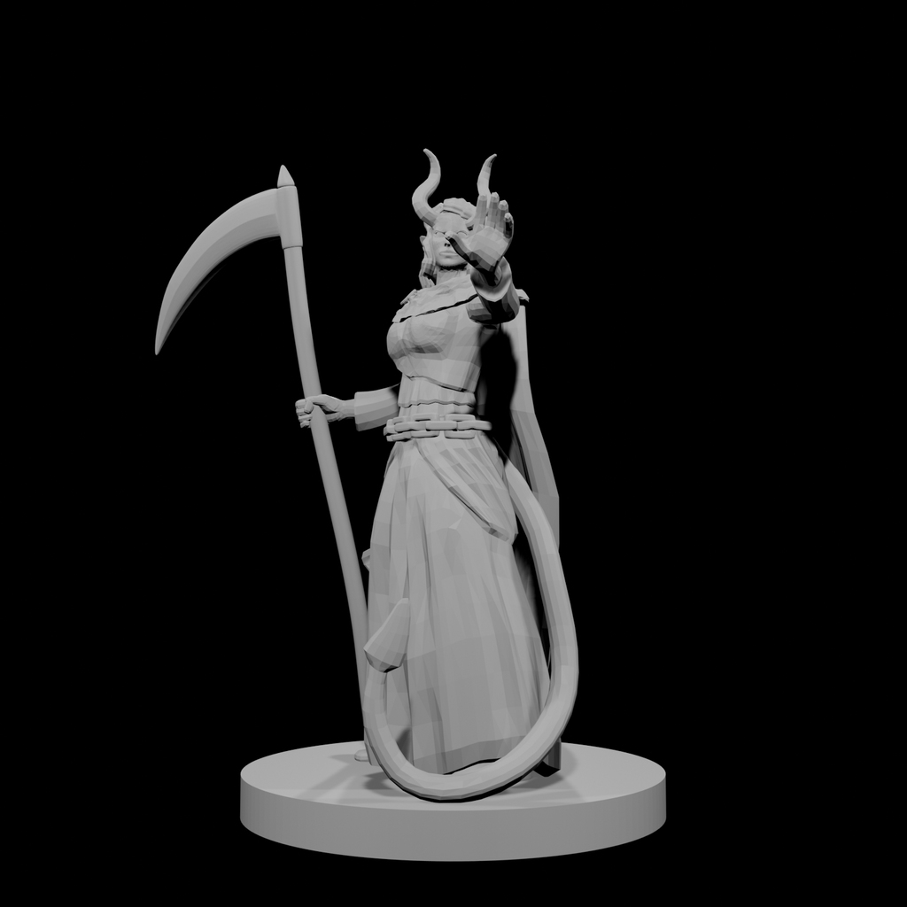Tiefling Female Death Cleric 3