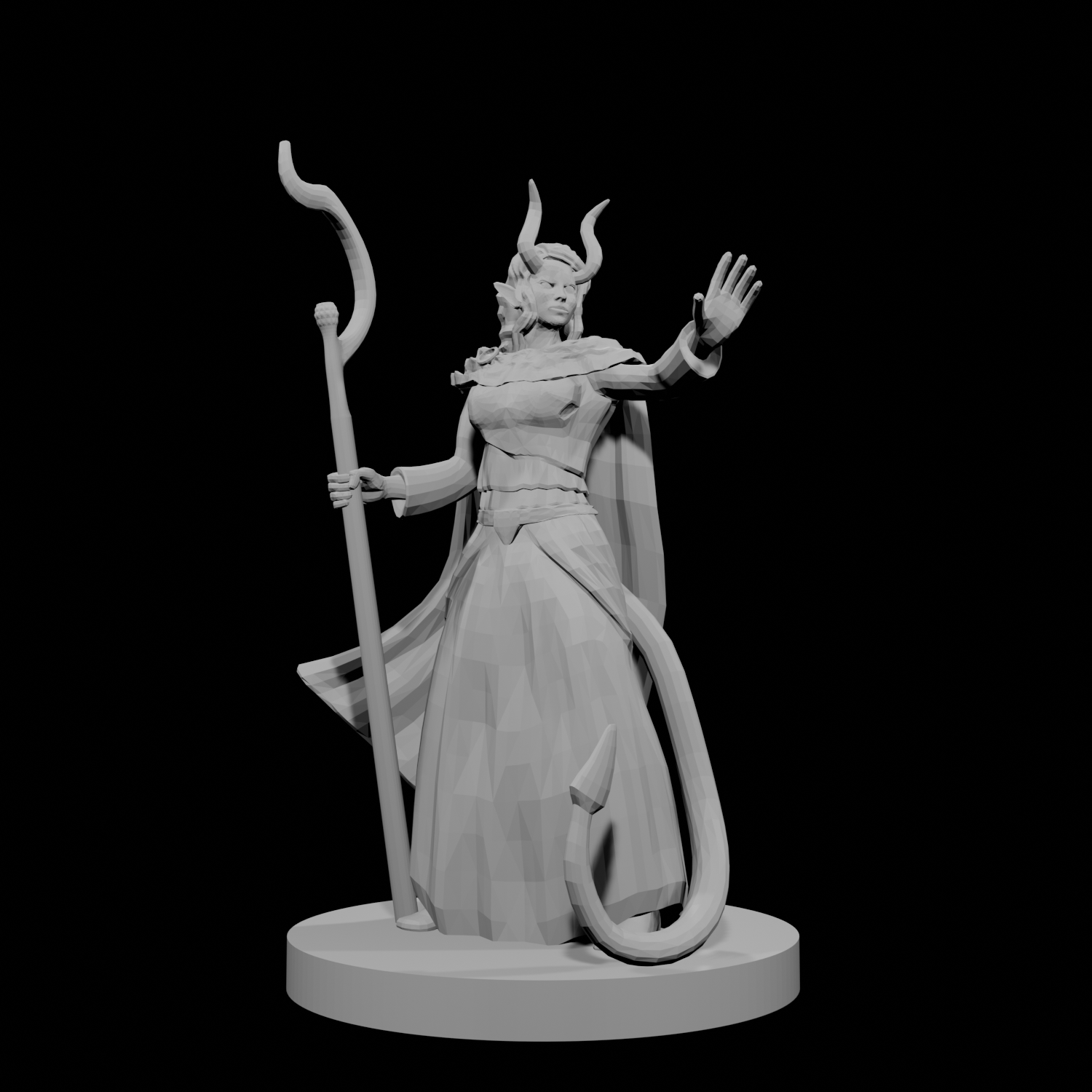 Tiefling Female Druid