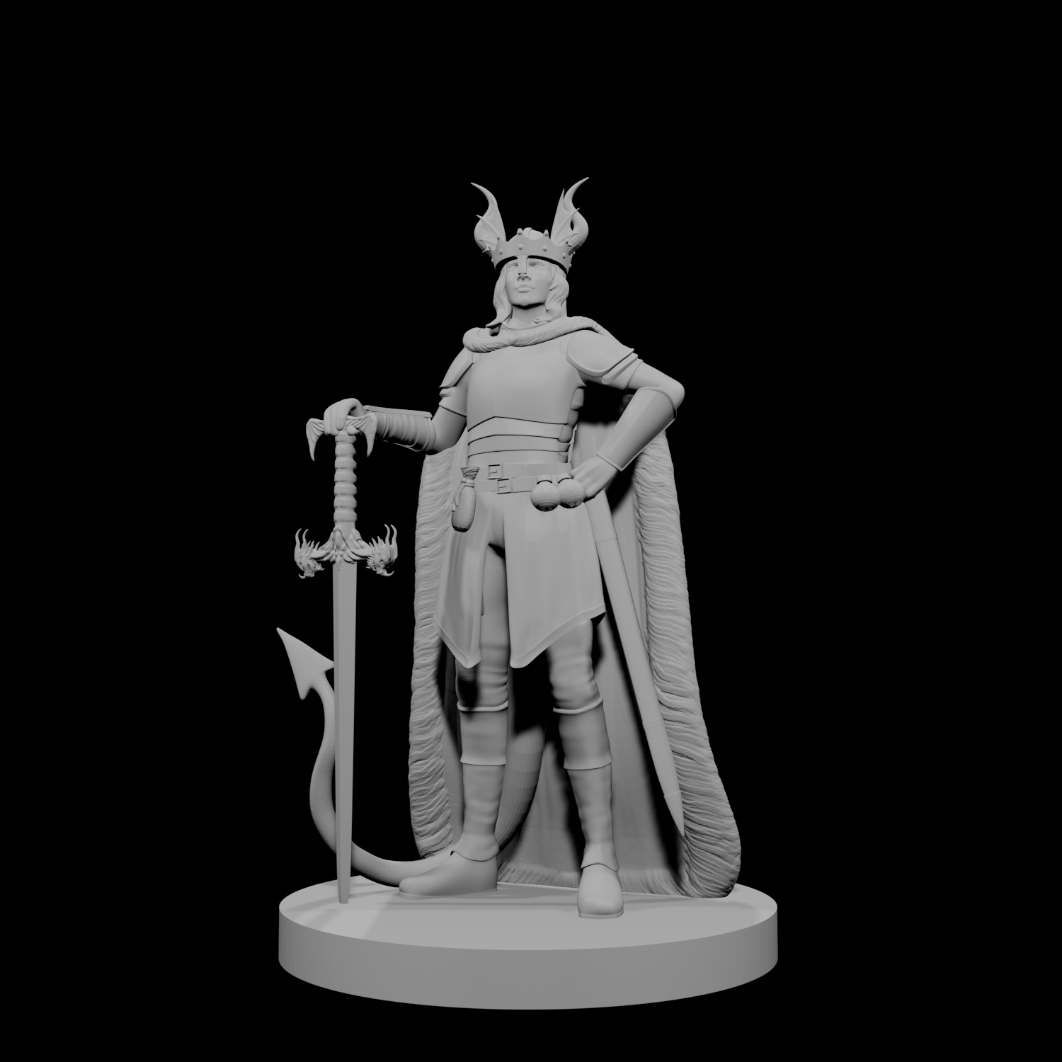 Tiefling Female Fighter 2