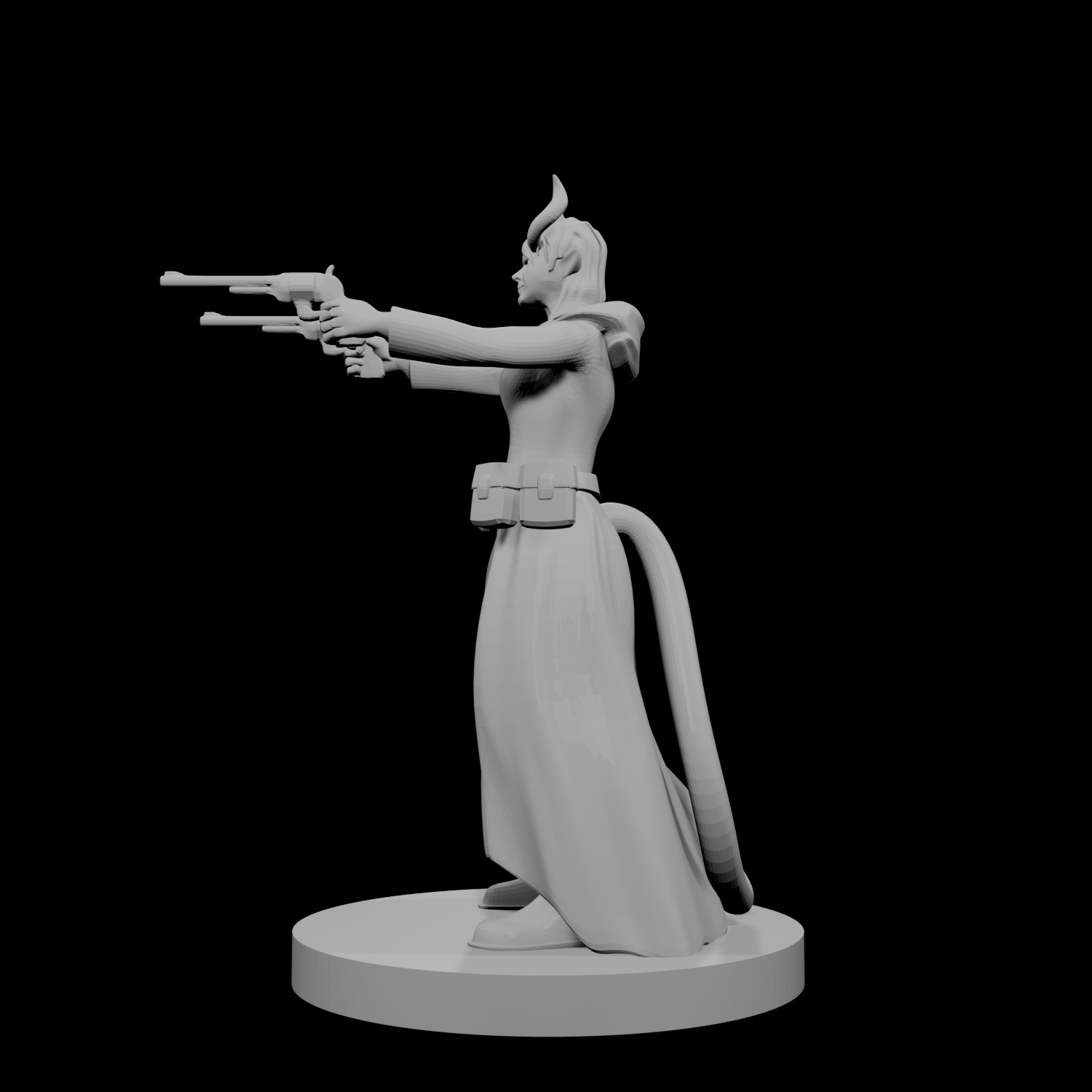 Tiefling Female Gunslinger two pistols